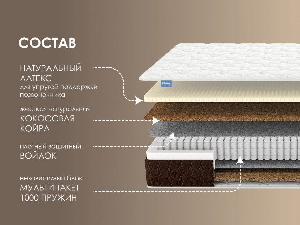 Матрас Димакс Мега Медиум хард 