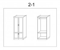 Шкаф DreamLine Кассис 2-1
