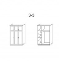 Шкаф DreamLine Парма, 3 створки (3-3) бук срощенный