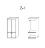 Шкаф DreamLine Варна 2 створки (2-1) бук срощенный