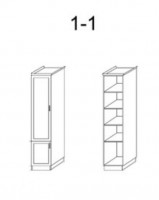 Шкаф DreamLine Парма, 1 створка (1-1) бук срощенный